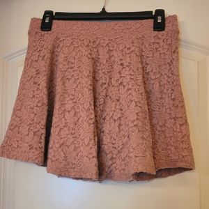 Forever 21 Pink Lace Skirt - L